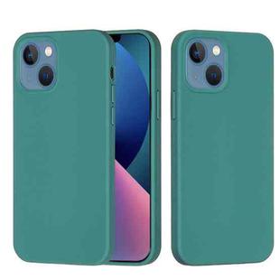 For iPhone 14 Plus Solid Color Silicone Phone Case (Pine Needle Green)