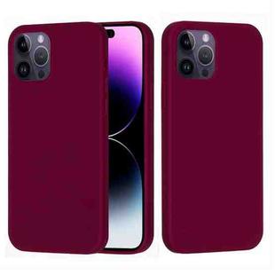 For iPhone 14 Pro Solid Color Silicone Phone Case(Violet)