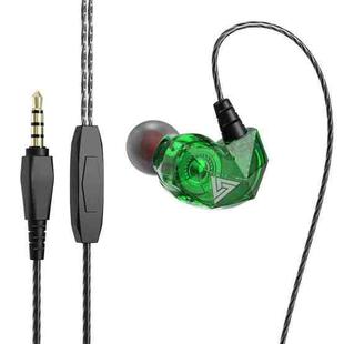 QKZ AK2 Sports In-ear Wired HiFi Sound Heavy Bass 3.5mm Earphone with Mic(Green)