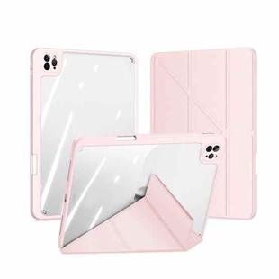 For iPad Pro 12.9 2022/2021/2020/2018 DUX DUCIS Magi Series Shockproof Tablet Case(Pink)