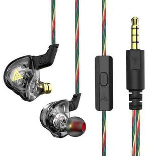 QKZ DMX Sports In-ear HIFI 3.5mm Wired Control Earphone with Mic(Transparent Black)