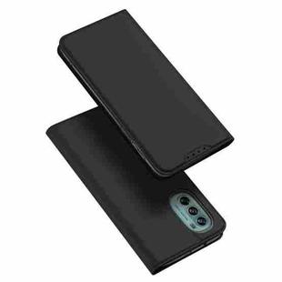 For Motorola Moto G62 5G DUX DUCIS Skin Pro Series PU + TPU Leather Phone Case(Black)