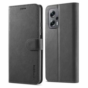 For Xiaomi Poco X4 GT 5G LC.IMEEKE Calf Texture Leather Phone Case(Black)