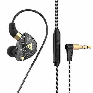 QKZ SK8 3.5mm Sports In-ear Dynamic HIFI Monitor Earphone with Mic(Black)