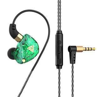QKZ SK8 3.5mm Sports In-ear Dynamic HIFI Monitor Earphone with Mic(Green)