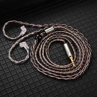 QKZ T1 8 Core TC Silver Plated 3.5mm 0.75mm 2PIN HIFI Earphone Update Cable(Brown)