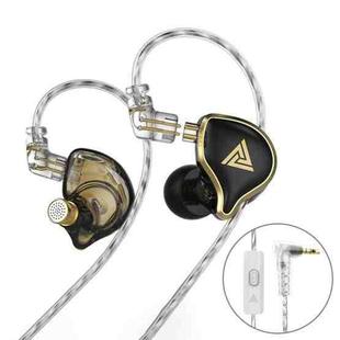 QKZ ZXD Sports In-ear Dynamic Wired HIFI Bass Stereo Sound Earphone, Style:with Mic(Black)