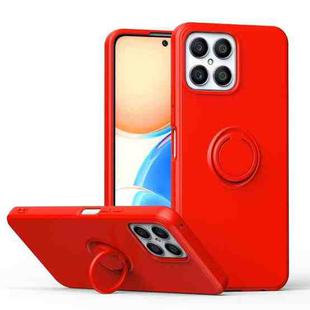For Honor X8 Ring Kickstand Silicone Phone Case(Red)