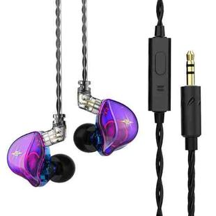 QKZ ZXT Sports In-ear Wired Control Plug HIFI Stereo Stage Monitor Earphone, Style:with Mic(Colorful)