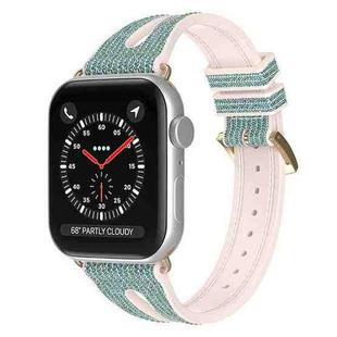 Slim Glitter Watch Band For Apple Watch Ultra 49mm / Series 8&7 45mm / SE 2&6&SE&5&4 44mm / 3&2&1 42mm(Blue)