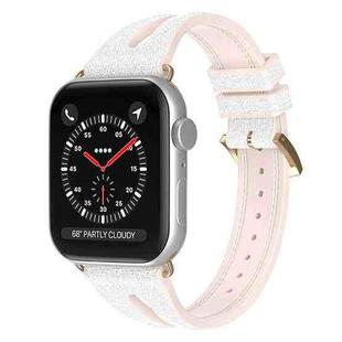 Slim Glitter Watch Band For Apple Watch Series 8&7 41mm / SE 2&6&SE&5&4 40mm / 3&2&1 38mm(Silver)