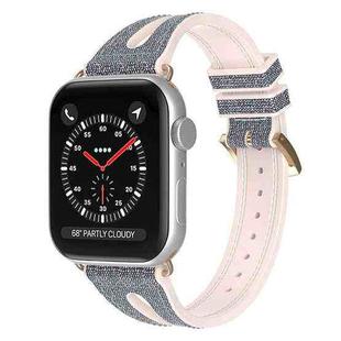 Slim Glitter Watch Band For Apple Watch Series 8&7 41mm / SE 2&6&SE&5&4 40mm / 3&2&1 38mm(Black)