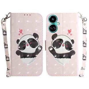 For Tecno Camon 19 Pro 5G 3D Colored Horizontal Flip Leather Phone Case(Heart Panda)