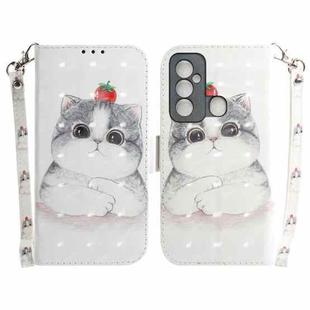 For Tecno Spark 6 GO 3D Colored Horizontal Flip Leather Phone Case(Cute Cat)