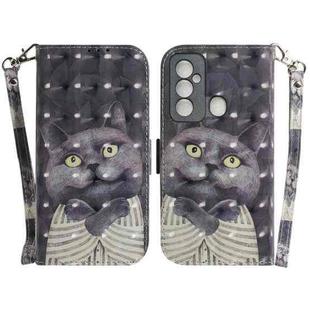 For Tecno Spark 6 GO 3D Colored Horizontal Flip Leather Phone Case(Hug Cat)