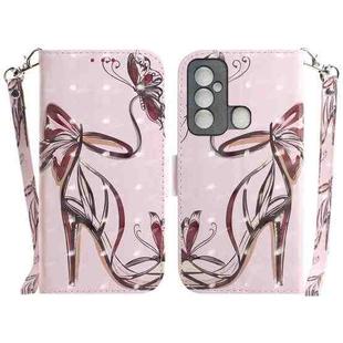 For Tecno Spark 6 GO 3D Colored Horizontal Flip Leather Phone Case(Butterfly High-heeled)