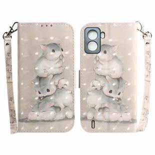 For Tecno Pop 6 No Fingerprints 3D Colored Horizontal Flip Leather Phone Case(Squirrels)