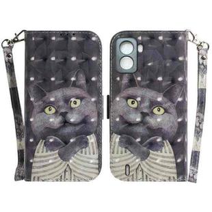 For Tecno Pop 6 No Fingerprints 3D Colored Horizontal Flip Leather Phone Case(Hug Cat)