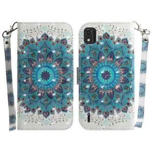 For Nokia C2 2nd Edition 3D Colored Horizontal Flip Leather Phone Case(Peacock Wreath)