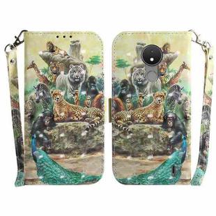 For Nokia C21 3D Colored Horizontal Flip Leather Phone Case(Zoo)