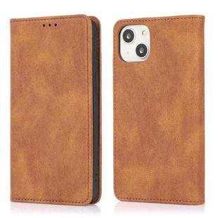 For iPhone 14 Pro Max Strong Magnetic Leather Case (Brown)