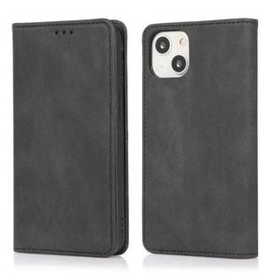 For iPhone 14 Plus Strong Magnetic Leather Case (Black)