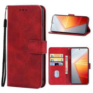 For vivo iQOO 10 Leather Phone Case(Red)