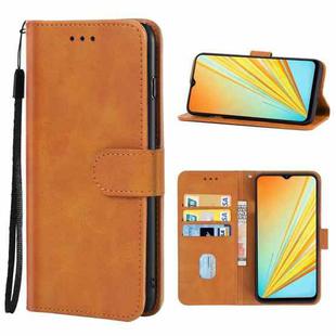 For vivo T1x India Leather Phone Case(Brown)