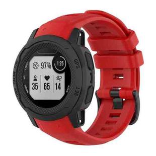 For Garmin Instinct 2S Solid Color Silicone Sports Watch Band(Red)