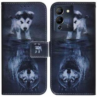 For Infinix Note 12 G96/X670 Coloured Drawing Leather Phone Case(Wolf and Dog)