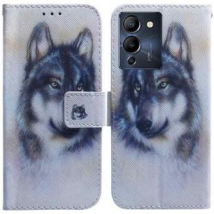For Infinix Note 12 G96/X670 Coloured Drawing Leather Phone Case(White Wolf)