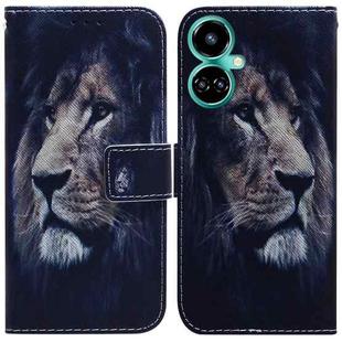 For Tecno Camon 19 Coloured Drawing Leather Phone Case(Lion)