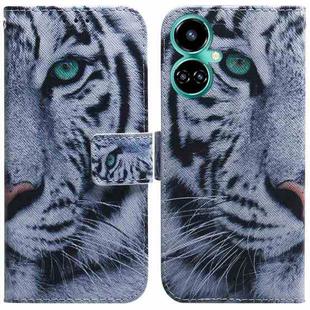 For Tecno Camon 19 Pro 5G Coloured Drawing Leather Phone Case(Tiger)