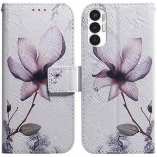 For Tecno Pova 3 LE7 Coloured Drawing Leather Phone Case(Magnolia Flower)