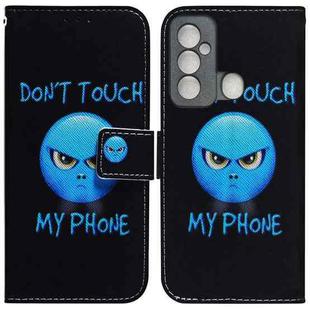 For Tecno Spark 6 GO Coloured Drawing Leather Phone Case(Anger)