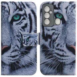 For Tecno Spark 6 GO Coloured Drawing Leather Phone Case(Tiger)