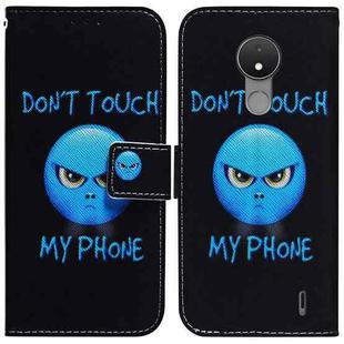 For Nokia C21 Coloured Drawing Leather Phone Case(Anger)