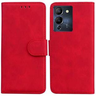 For Infinix Note 12 G96/X670 Skin Feel Pure Color Flip Leather Phone Case(Red)