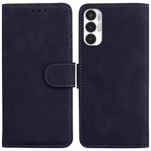 For Tecno Pova 3 LE7 Skin Feel Pure Color Flip Leather Phone Case(Black)
