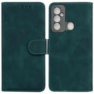 For Tecno Spark 6 GO Skin Feel Pure Color Flip Leather Phone Case(Green)