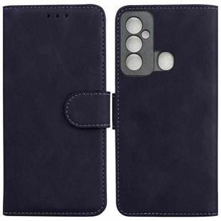 For Tecno Spark 6 GO Skin Feel Pure Color Flip Leather Phone Case(Black)