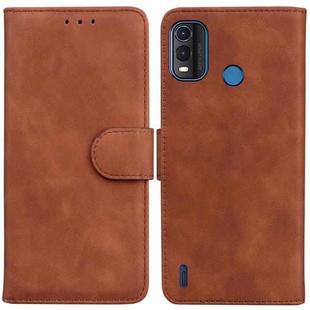 For Nokia G11 Plus Skin Feel Pure Color Flip Leather Phone Case(Brown)