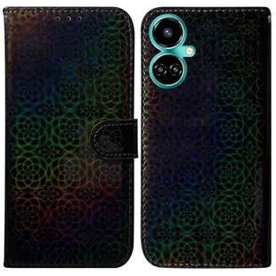 For Tecno Camon 19 Colorful Magnetic Buckle Leather Phone Case(Black)