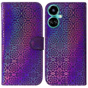 For Tecno Camon 19 Colorful Magnetic Buckle Leather Phone Case(Purple)