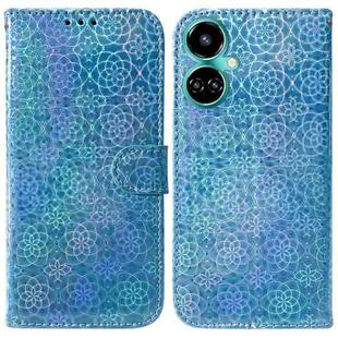 For Tecno Camon 19 Pro 5G Colorful Magnetic Buckle Leather Phone Case(Blue)