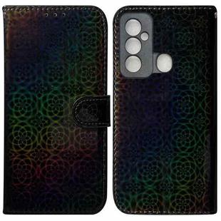 For Tecno Spark 6 GO Colorful Magnetic Buckle Leather Phone Case(Black)