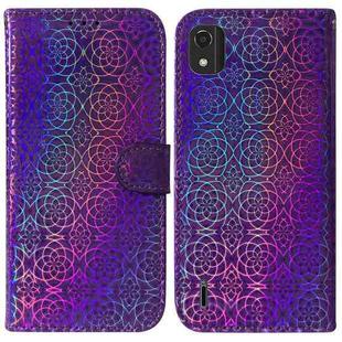 For Nokia C2 2nd Edition Colorful Magnetic Buckle Leather Phone Case(Purple)