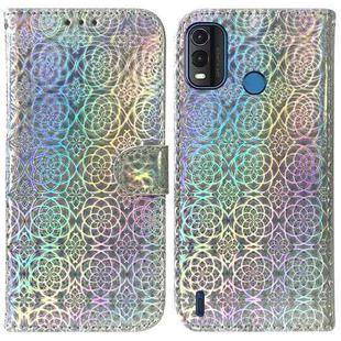 For Nokia G11 Plus Colorful Magnetic Buckle Leather Phone Case(Silver)