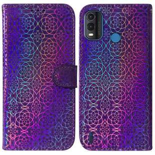 For Nokia G11 Plus Colorful Magnetic Buckle Leather Phone Case(Purple)