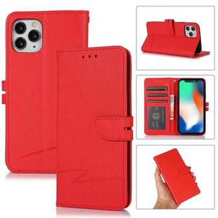 For iPhone 11 Pro Cross Texture Horizontal Flip Leather Phone Case (Red)